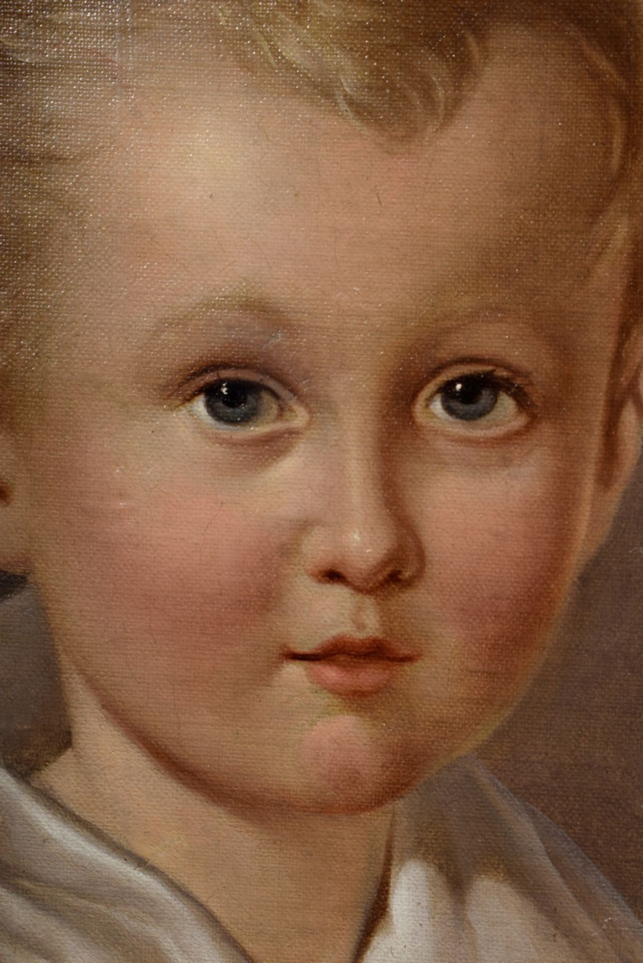 Unbekannter Maler um 1820/30 "Kinderportrait: Ju | Unknown painter around 1820/30 "Portrait of a ch - Image 3 of 4