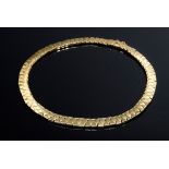 Gefächertes GG 750 Collier, 59,9g, L. 42cm | Fanned GG 750 necklace, 59.9g, l. 42cm