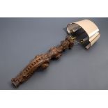 Geschnitzte Eichen Karyatide als Wandlampe montiert | Carved oak caryatid mounted as wall lamp, Nor