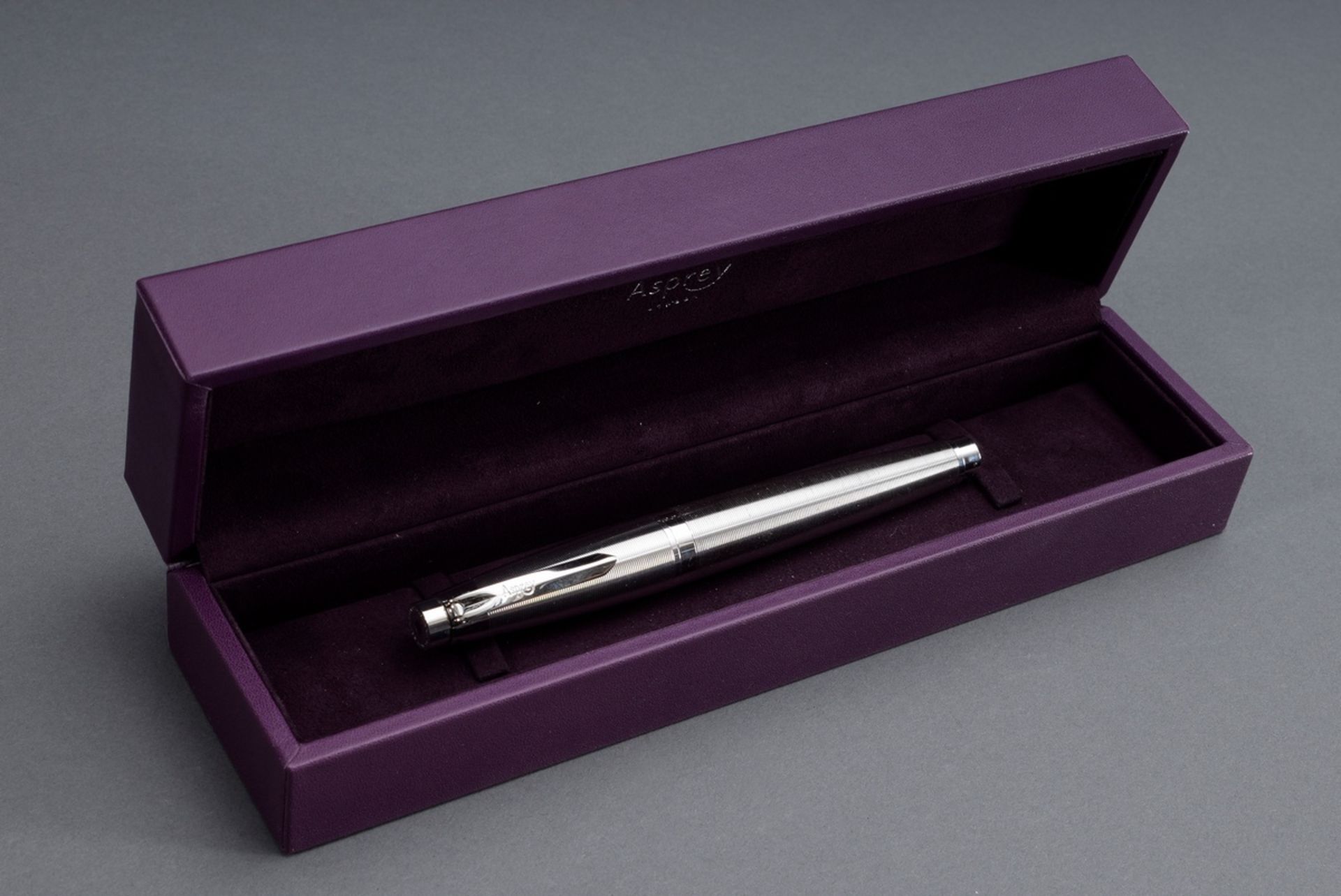 Asprey Silber 925 Füllfederhalter mit Streifengu | Asprey silver 925 fountain pen with striped guil - Bild 5 aus 6