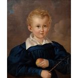 Unbekannter Maler um 1820/30 "Kinderportrait: Ju | Unknown painter around 1820/30 "Portrait of a ch