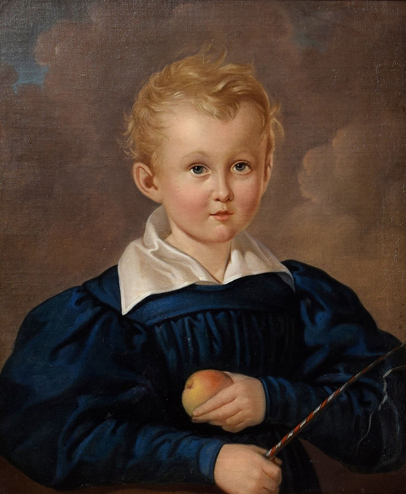 Unbekannter Maler um 1820/30 "Kinderportrait: Ju | Unknown painter around 1820/30 "Portrait of a ch