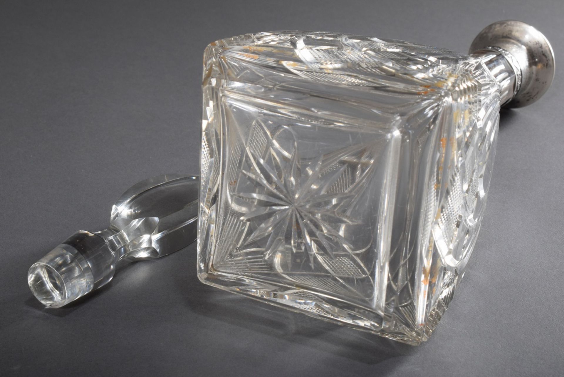 Offiziersgeschenk: große Kristall Karaffe mit gr | Officer's gift: large crystal decanter with engr - Image 6 of 6