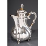 Kaffeekanne im Dresdner Hofmuster, Silber 835, 7 | Coffee pot in Dresden court pattern, silver 835,