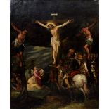Tafelbild „Kreuzigungsszene“, Öl/Holz, Deutsch 1 | Panel painting "Crucifixion Scene", oil/wood, Ge