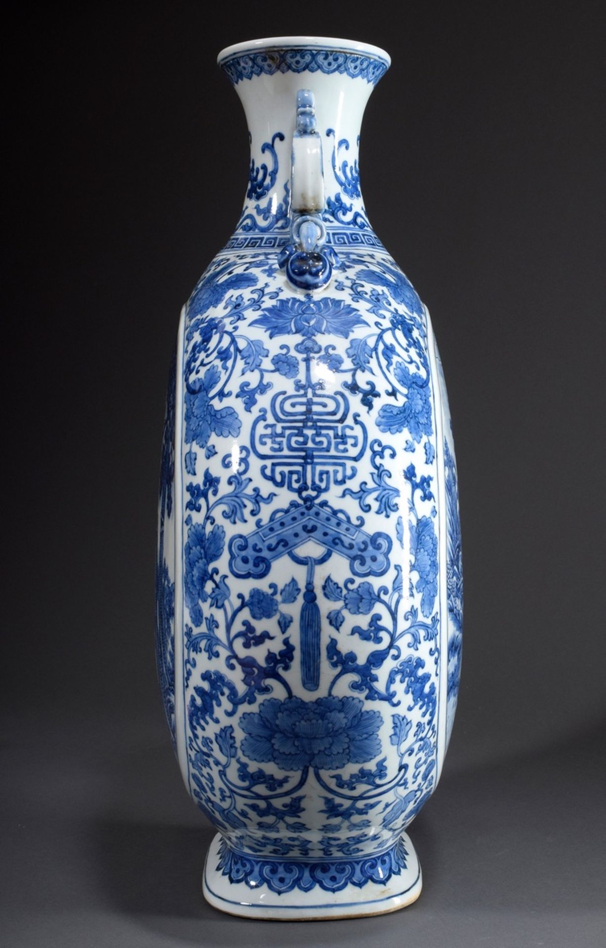 Große chinesische Moonflask mit Blaumalerei Tond | Large Chinese moonflask with blue-painted Tondi - Bild 7 aus 13