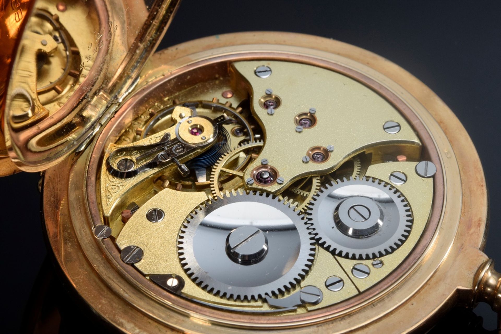 RG 585 Alpina 3-Deckel Taschenuhr mit Ankerwerk | RG 585 Alpina 3-lidded pocket watch with lever m - Bild 10 aus 10
