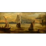Unbekannter Maler des 19.Jh. "Schiffsverkehr", | Unknown painter of the 19th century "Ship traffic