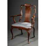 Barock Herren-Armlehnsessel mit durchbrochenem R | Baroque gentleman's armchair with openwork back