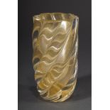 Dickwandige Seguso Glas Vase mit gedrehten Zügen | Thick-walled Seguso glass vase with twisted feat