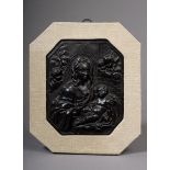 Großes oktogonales Relief „Muttergottes mit schl | Large octagonal relief "Mother of God with sleep