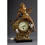 Dekorative Jugendstil Tischuhr "Loreley - Mädche | Decorative Art Nouveau table clock "Loreley - Gi