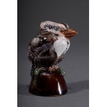 Kleine Jugendstil Keramik Figur "Jägerliest Voge | Small Art Nouveau ceramic figurine "laughing koo