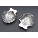 Paar Tiffany & Co. Muschelschalen auf Kugelfüßen | Pair of Tiffany & Co. shell bowls on ball feet,
