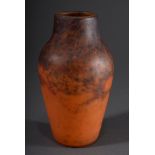 Art Deco Vase aus farblosem Glas mit braunen und | Art Deco vase of colourless glass with brown and