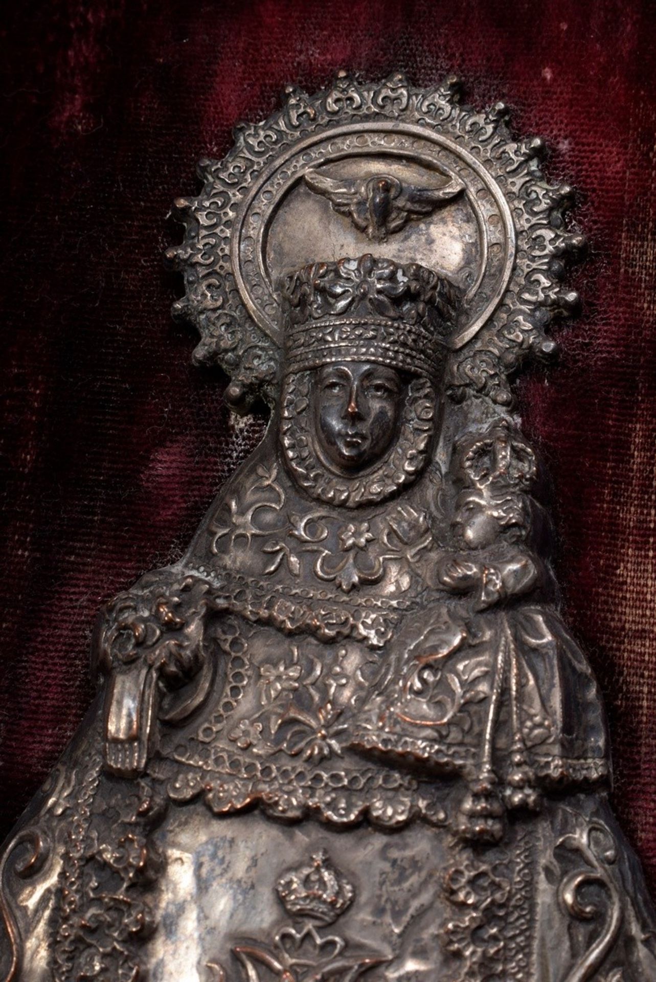 Süddeutsche Wallfahrtsplakette "Muttergottes", K | South German pilgrimage plaque "Mother of God", - Image 3 of 3