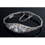 Feines WG 585 Art-Deco Armband mit Diamanten im | Fine WG 585 Art Deco bracelet with diamonds in m