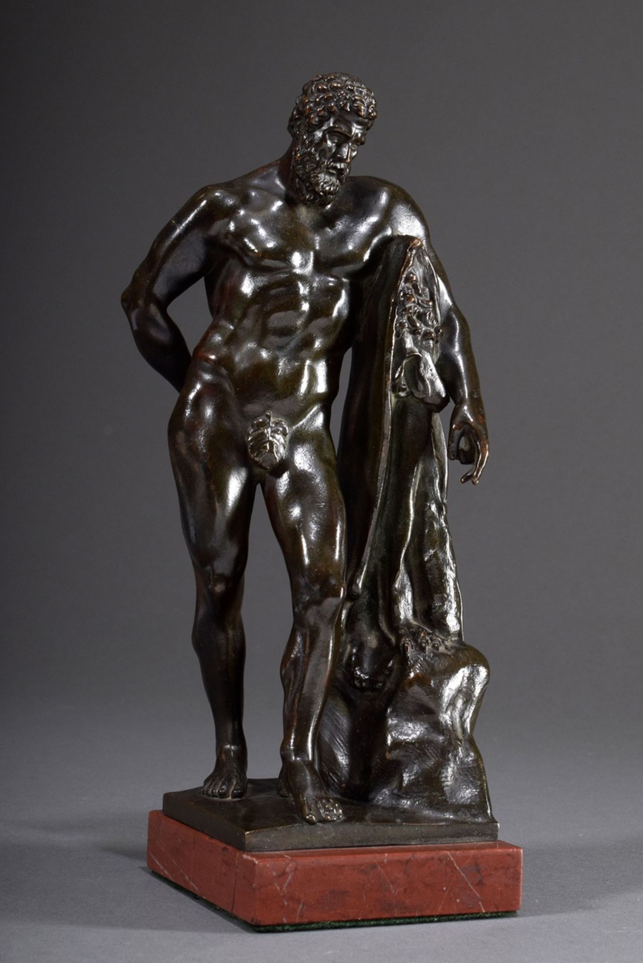 Skulptur "Herkules Farnese", Bronze dunkel patin | Sculpture "Hercules Farnese", bronze dark patina