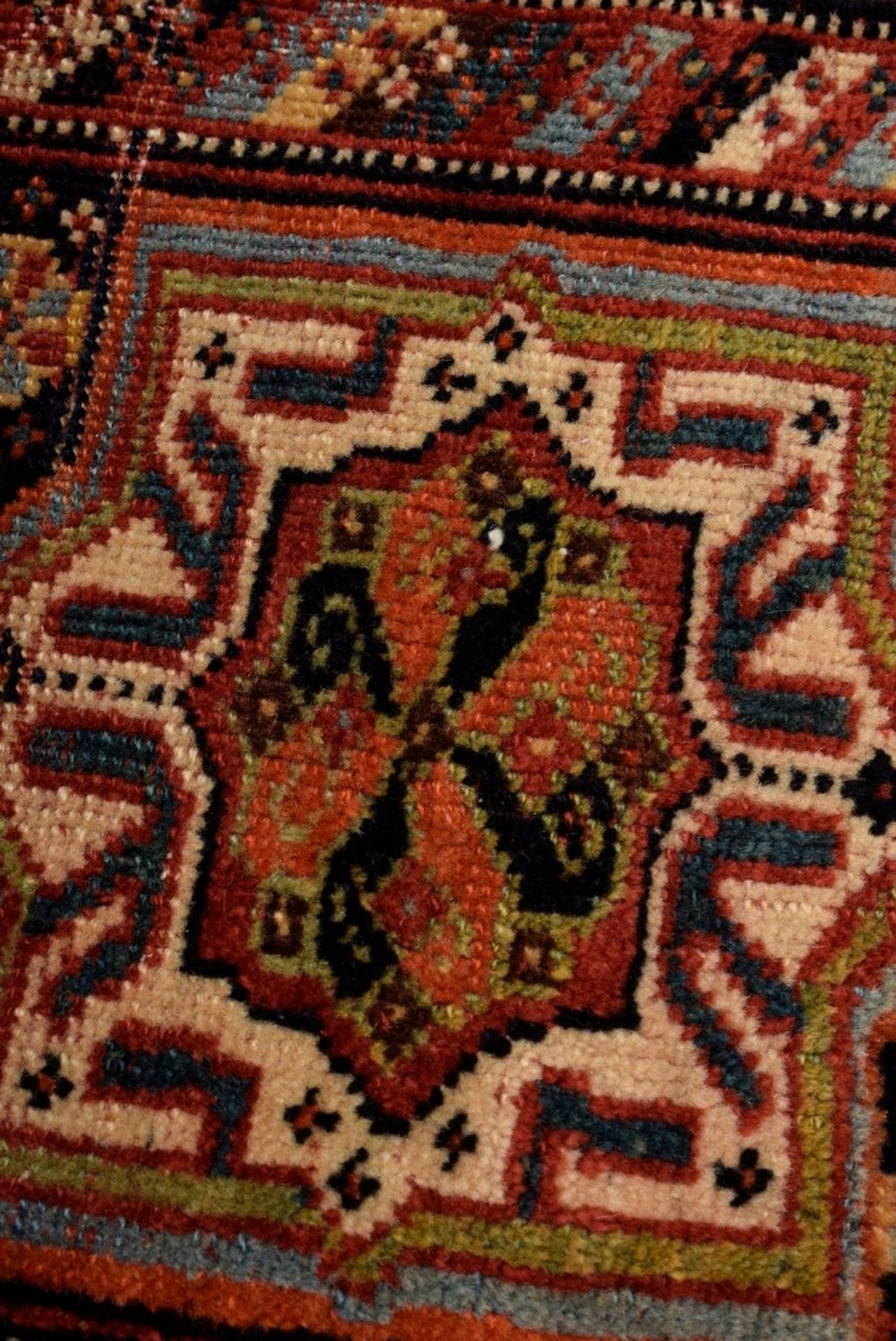 Kleine Satteltasche mit Sternmotiv, Kaukasus, An | Small saddle bag with star motif, Caucasus, earl - Bild 3 aus 4