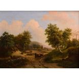 Unbekannter Maler des 19.Jh."Landschaft mit Vieh | Unknown painter of the 19th century "Landscape w