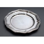 Teller mit Chippendale Rand und graviertem "Joha | Plate with Chippendale rim and engraved "Johanni