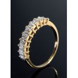 Eleganter GG 750 Ring mit 10 Diamantquarées (zus | Elegant YG 750 ring with 10 diamond quarées (app