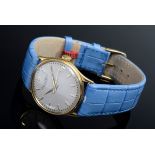 GG 750 IWC Armbanduhr mit hellblauem Band in Kro | GG 750 IWC wristwatch with light blue crocodile-