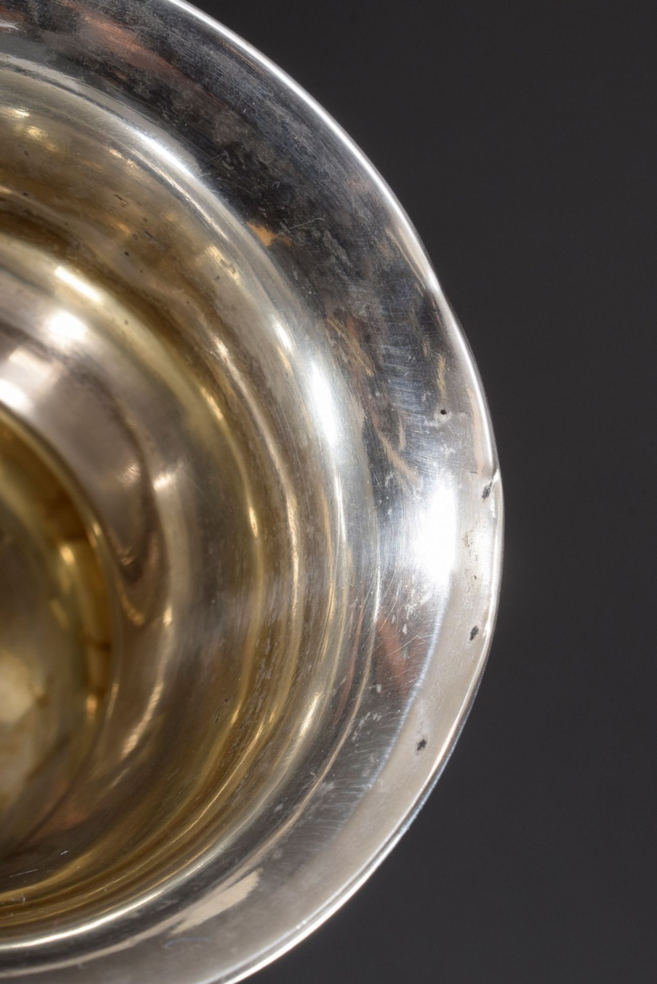 Versilberter Spätbiedermeier Pokal mit gravierte | Silver plated late Biedermeier goblet with engra - Bild 6 aus 7