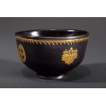 Runder japanischer Steinzeug Chawan, dunkelbeige | Round Japanese stoneware chawan, dark beige body