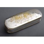 Ovale holländische Schnupftabakdose mit graviert | Oval Dutch snuff box with engraved view "Amsterd