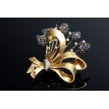 Boucheron "Blumenstrauß" Clip-Nadel mit Saphire | Boucheron "Bouquet of Flowers" clip pin with sap