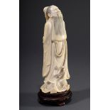 Chinesische Elfenbein Schnitzerei "Konfuzius, de | Chinese ivory carving "Confucius, looking up to