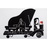 Grieshaber, HAP (1909-1981) "Klaviertransport", | Grieshaber, HAP (1909-1981) "Piano Transport", c