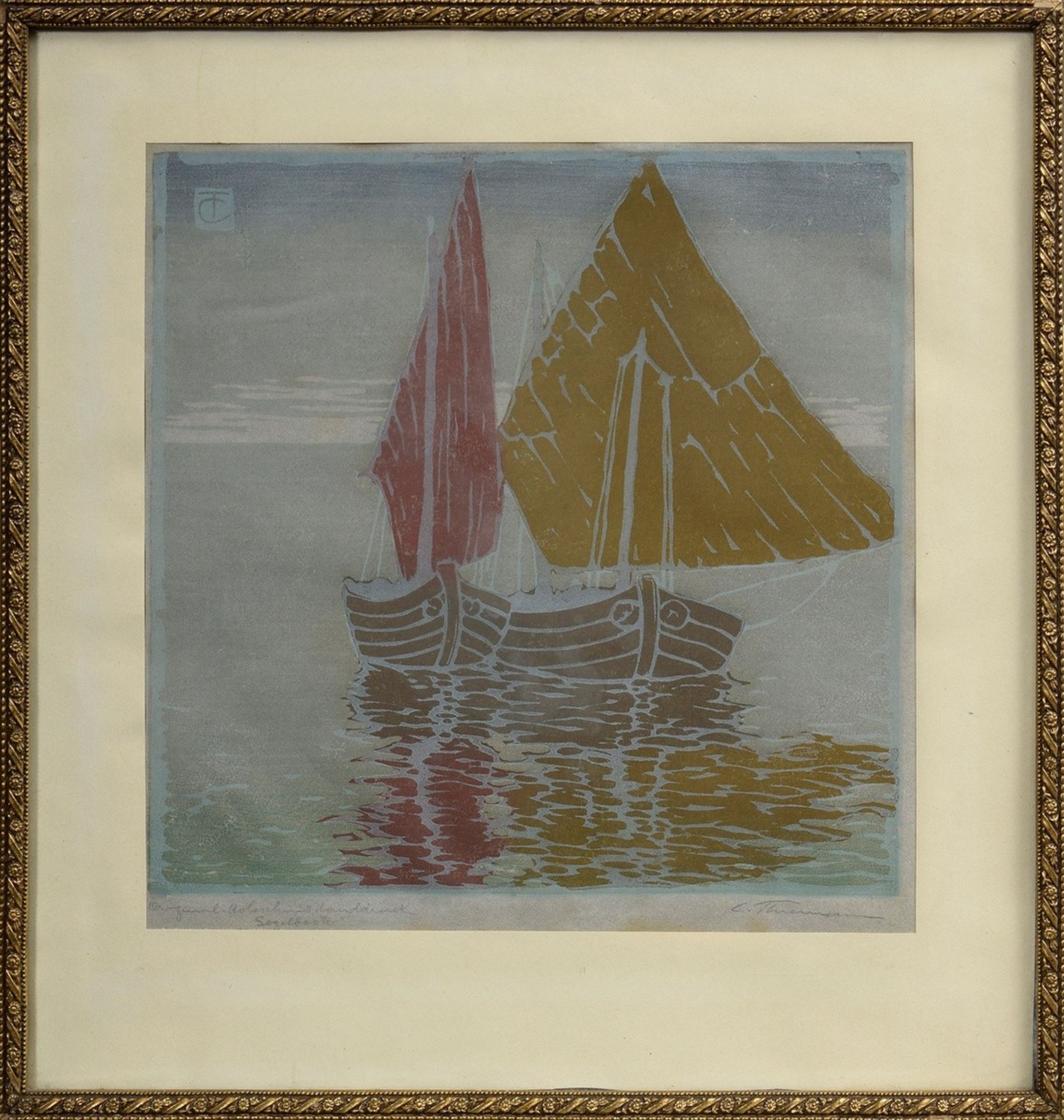 Thiemann, Carl Theodor (1881-1966) "Segelboote" | Thiemann, Carl Theodor (1881-1966) "Sailing Boat - Bild 2 aus 4