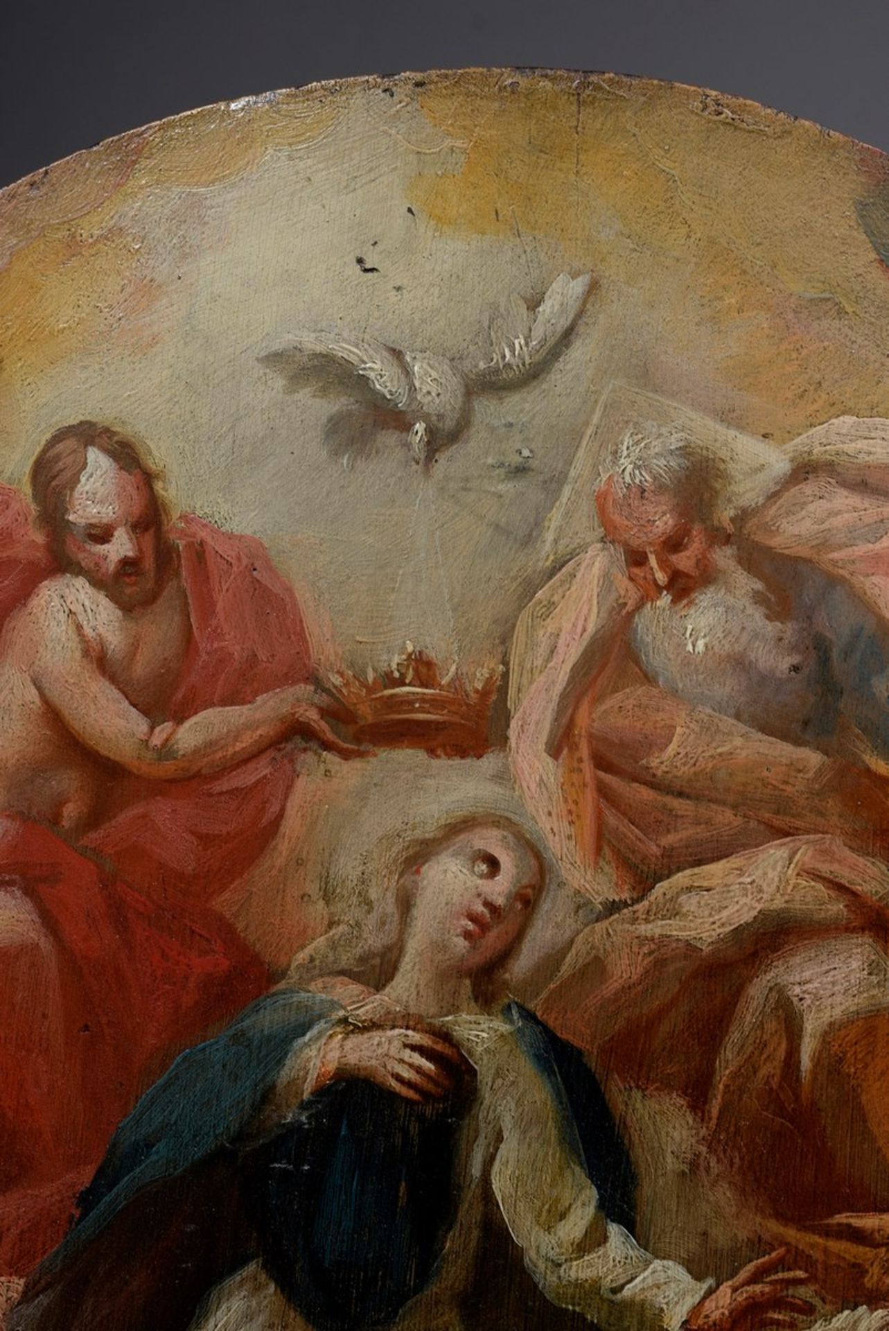 Andachtsbild „Krönung Mariens im Himmel mit Heil | Devotional picture "Coronation of Mary in heaven - Bild 3 aus 4