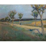 Unbekannter Künstler um 1900 "Sommerlicher Weg", | Unknown artist around 1900 "Summer road", oil/ca