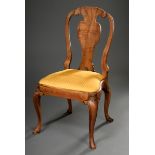 Barock Stuhl auf Cabriole Beinen mit floraler Sc | Baroque chair on cabriole legs with floral carvi