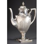 Versilberte WMF Kaffeekanne mit Strahlendekor au | Silver plated WMF coffee pot with radiant decor