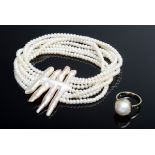 2 Diverse Teile Süßwasserperlenschmuck: Armband | 2 Various pieces of freshwater pearl jewellery: