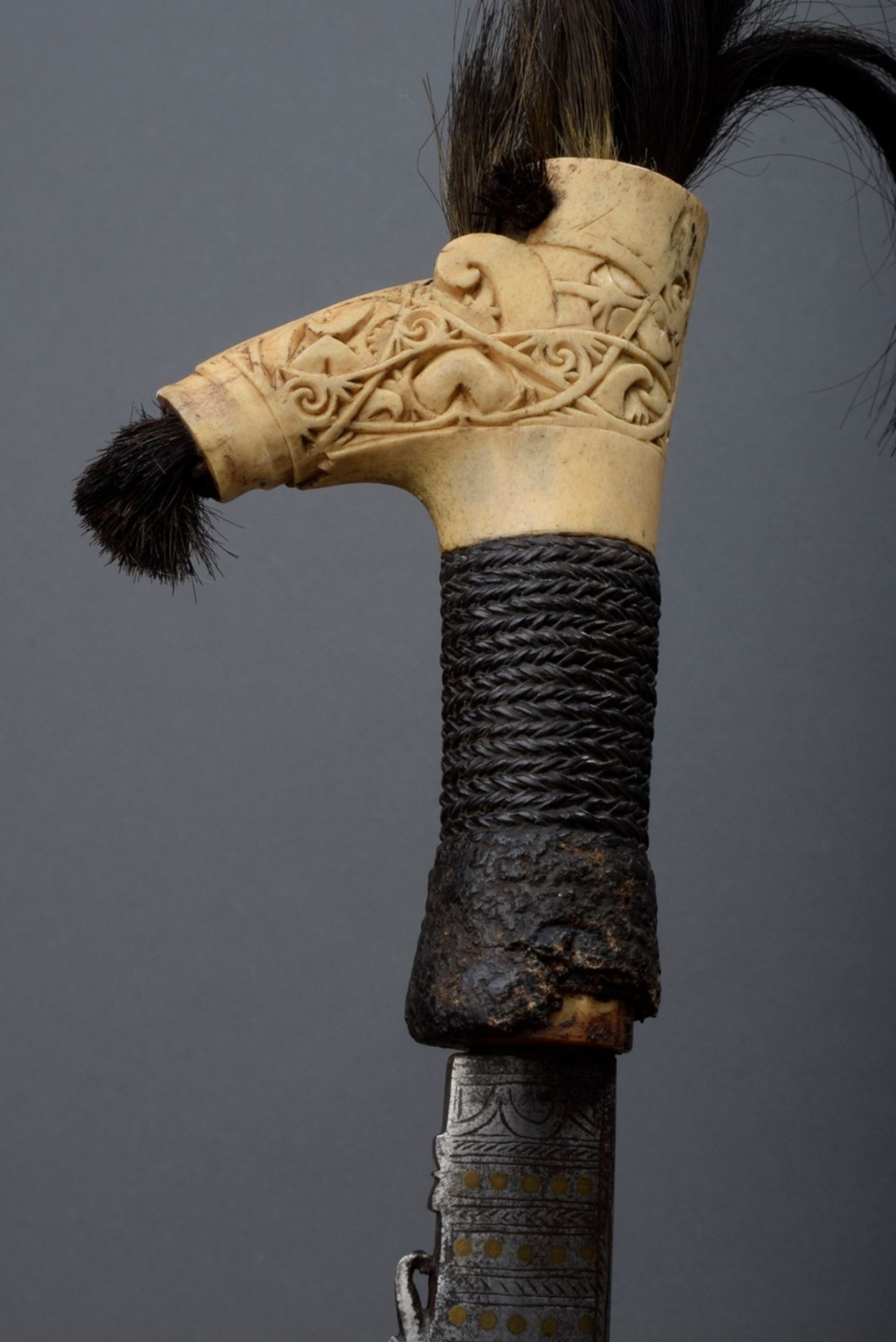 "Jimpul" Schwert der Dayak (Kopfjäger) mit reich | "Jimpul" sword of the Dayak (headhunters) with r - Bild 3 aus 8