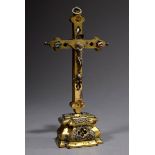 Reliquien-Standkreuz mit Silber "Corpus Christi" | Reliquary standing cross with silver "Corpus Chr