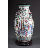 Chinesische Vase mit Famille rose Malerei "Musiz | Chinese vase with Famille rose painting "Music-m