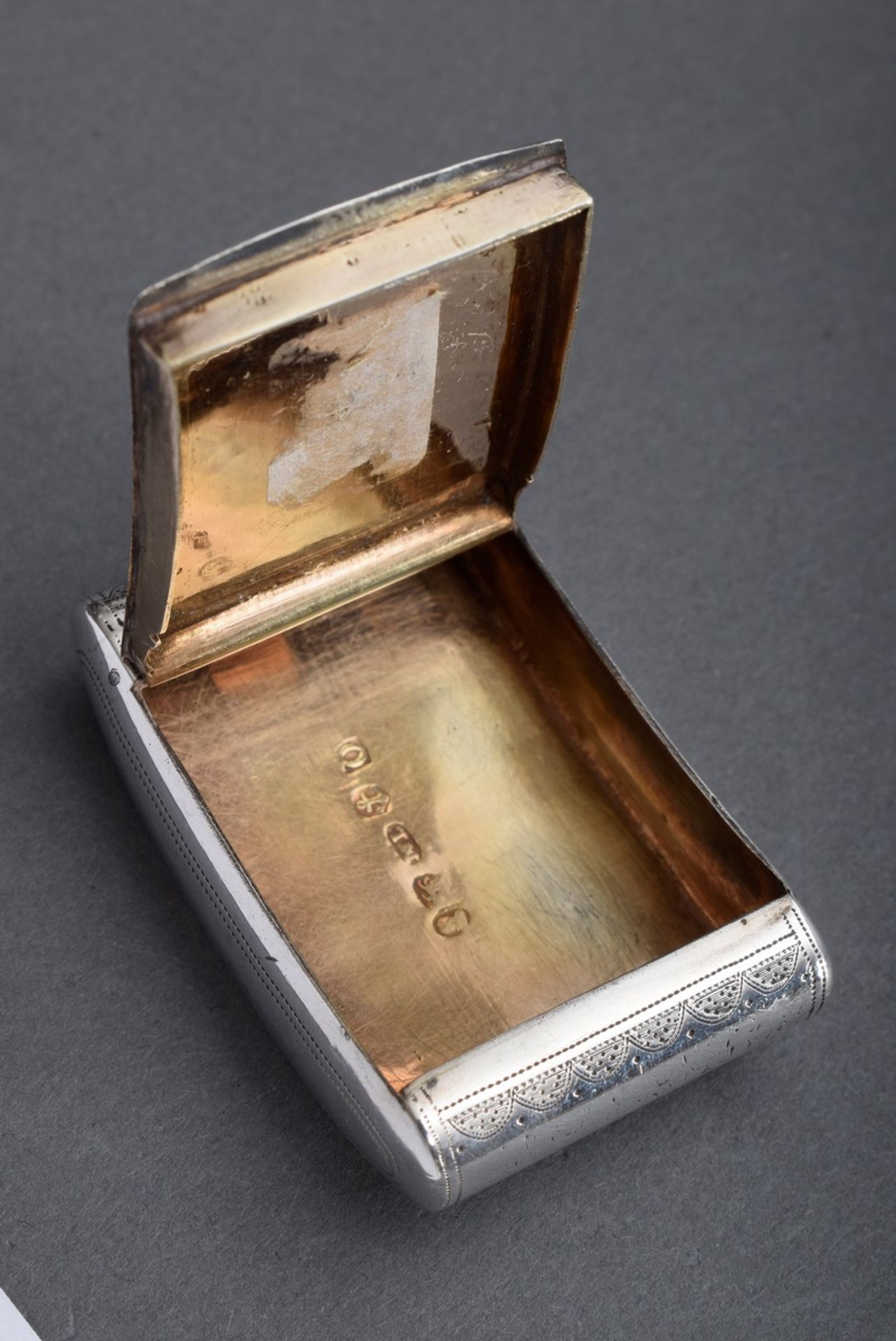 Rechteckiges Silber Döschen mit ornamental gravi | Rectangular silver box with ornamentally engrave - Image 3 of 3