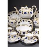 23 Teile Empire Kaffee-Tee-Service "Blaue Blüten | 23 piece Empire coffee tea service "Blue flower