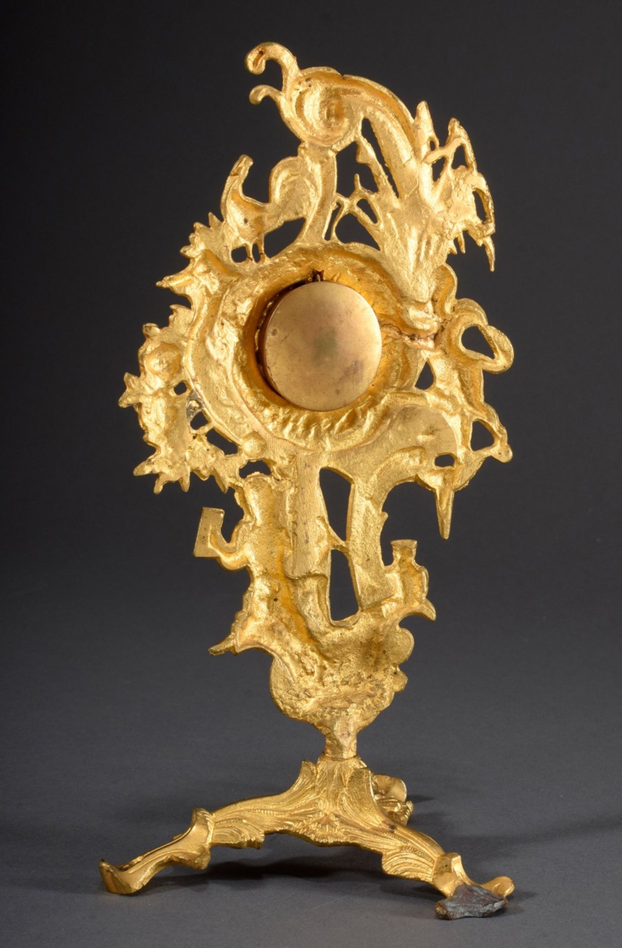 Vergoldeter Historismus Galvano Reliquiar mit al | Gilded historicism galvano reliquary with allego - Image 2 of 7