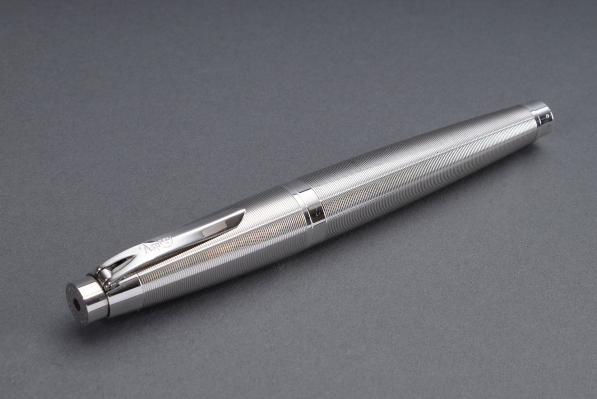 Asprey Silber 925 Füllfederhalter mit Streifengu | Asprey silver 925 fountain pen with striped guil - Bild 4 aus 6