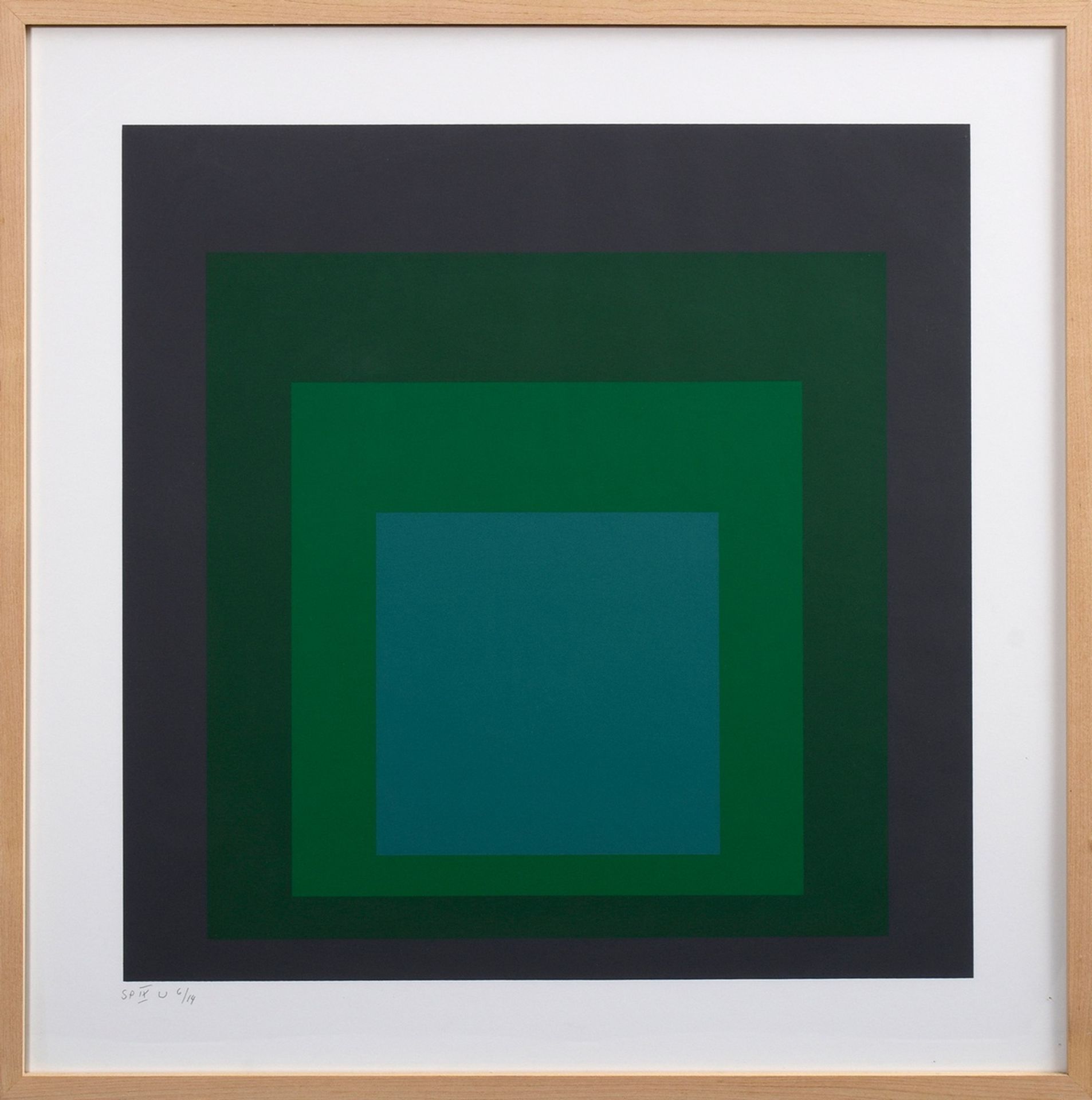 Albers, Josef (1888-1976) "Grüne Quadrate", Farb | Albers, Josef (1888-1976) "Green Squares", color