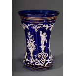 Kobaltblauer Biedermeier Ranftbecher mit facetti | A cobalt blue Biedermeier ranft cup with a facet