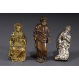 3 Diverse Gelbguss Figuren: "Maria Magdalena" (v | 3 Various brass figures: "Mary Magdalene" (silve