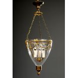 Kleine klassizistische Deckenampel mit feuerverg | Small classicistic ceiling lamp with fire-gilded